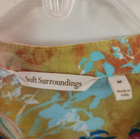 Soft Surroundings Aqua Pink Graphic Tunic - Picture 2 of 7